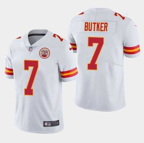 Men & Women & Youth Kansas City Chiefs #7 Harrison Butker White Vapor Untouchable Limited Stitched Jersey->->NFL Jersey